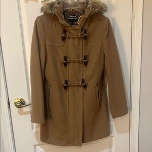 Express Women's Camel Toggle Coat